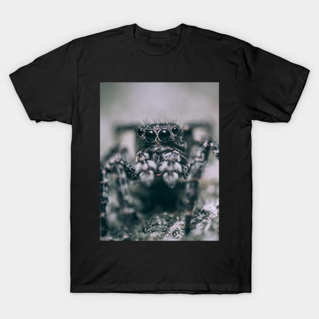 Legs Like Horns, Jumping Spider Macro Photograph T-Shirt by love-fi